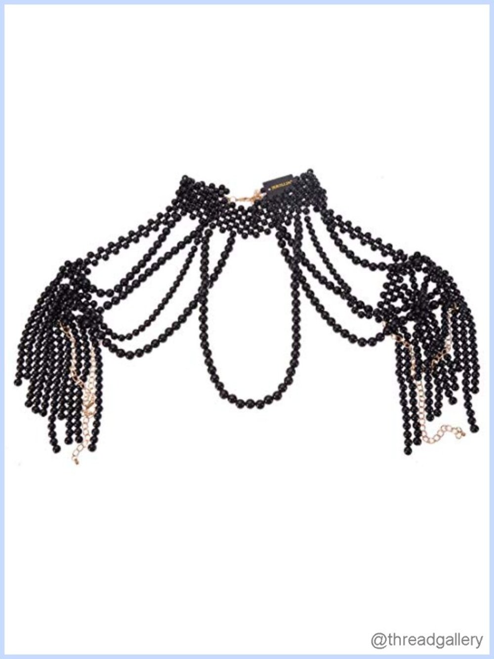 Simulated Pearl Collar Bib Statement Necklace Copper Alloy Lobster Clasp